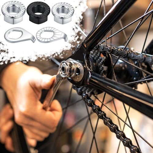 24PCS Bicycle Axle Nut Kit - M8, M9.5, M10 Flanged Washers