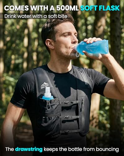 Lightweight Hydration Vest with 500ml Flask for Running & Hiking