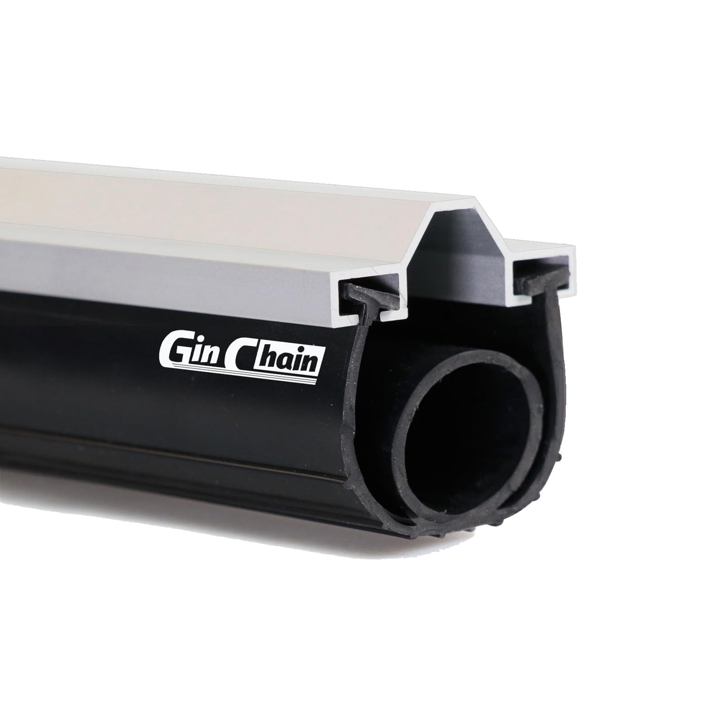 Ginchain Convex Shape Aluminum Track Garage Door Seals Weather Stripping Kit (10ft, T2-003)