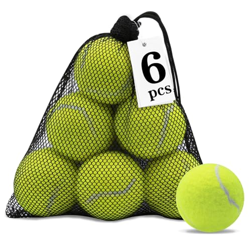 Tennis Balls for Dogs - 6 Pack Training & Practice Balls - Yellow