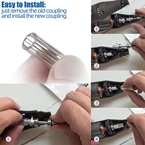 Dremel Replacement Parts, 395 Rotary Tool Coupling Compatible with Dremel Tool Parts 2615294309-4 Pack