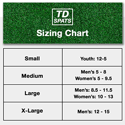 TD Spats Football Cleat Covers - Large White Protective Wraps for Soccer, Football, Turf