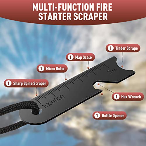 10 All-Weather Fire Starter Scrapers with Key Rings