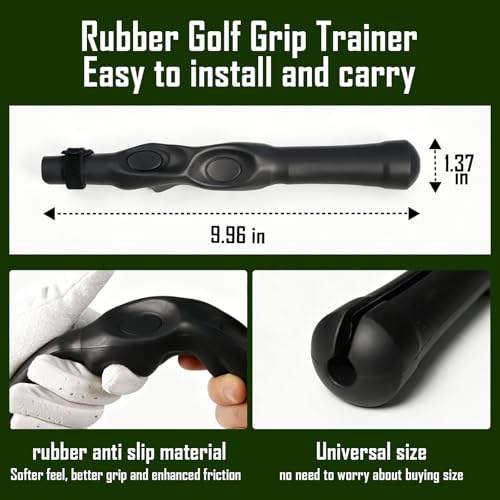 LFMUFNO 1pcs Black Golf Grip Trainer Aid for Swing Posture Correction