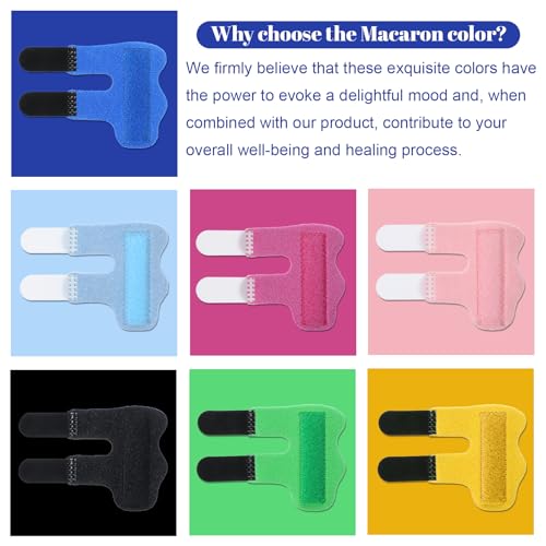 7 Pcs Finger Splint Set - Large Breathable Thumb Brace for Injury Support