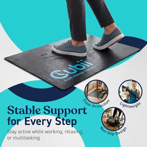 Non-Slip Mat for Under Desk Ellipticals - Floor Protection 24" x 18"