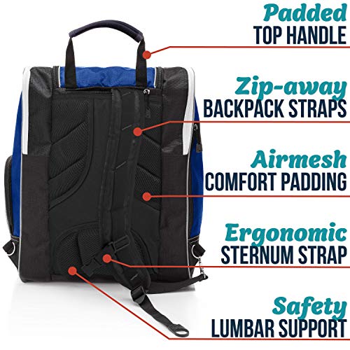 Athletico Blue Ski Boot Bag for Snowboarding & Ski Gear Storage