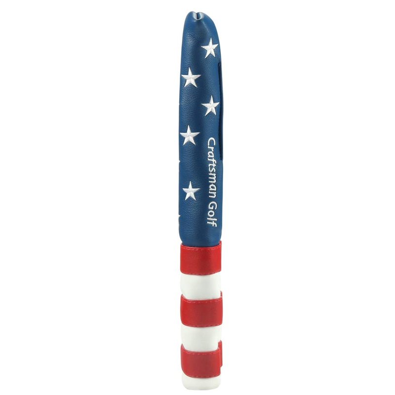 Craftsman Golf Stars and Stripes Red White Blue USA Flag Alignment Stick Cover Case Holder
