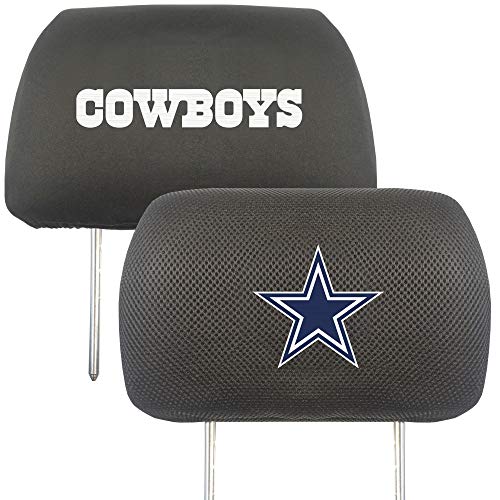 Dallas Cowboys Embroidered Head Rest Cover - 10" x 14" - Black
