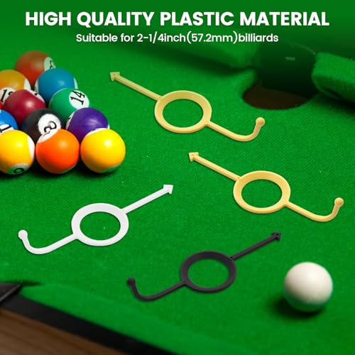 Precision Pool Shot Aiming Aid - 6 Multi-Color Billiards Trainers