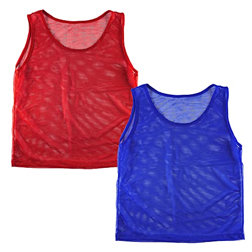 12-Pack Youth Scrimmage Vests - Lightweight Practice Jerseys
