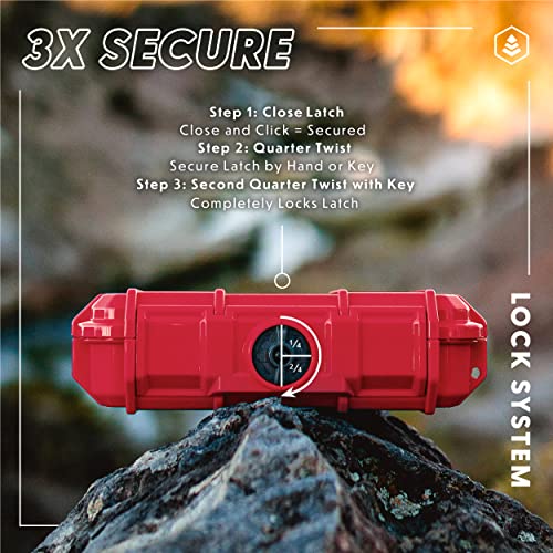 Evergreen 56 Waterproof Dry Box Protective Case with Pick & Pluck Foam - Orange Travel Safe/Mil Spec/USA Made