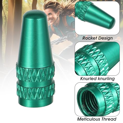 16-Pack Aluminum Presta Valve Caps - 8 Color Options for Bikes