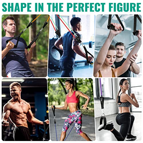 Aihoye 150LB Resistance Bands Set with Handles & Door Anchor – 11 Pcs