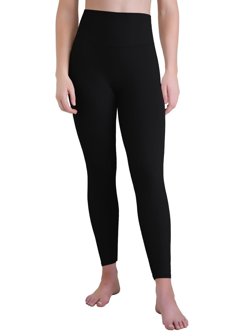 Sunzel Sustainable Butt Lifting Leggings for Women, High Waisted No Front Seam Tummy Control Booty Scrunch Workout Yoga Pants 28" Black Medium