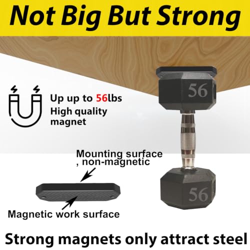 Gun Magnet with 56 lbs Strength - Concealed Holder for Handguns - Black 2-Pack