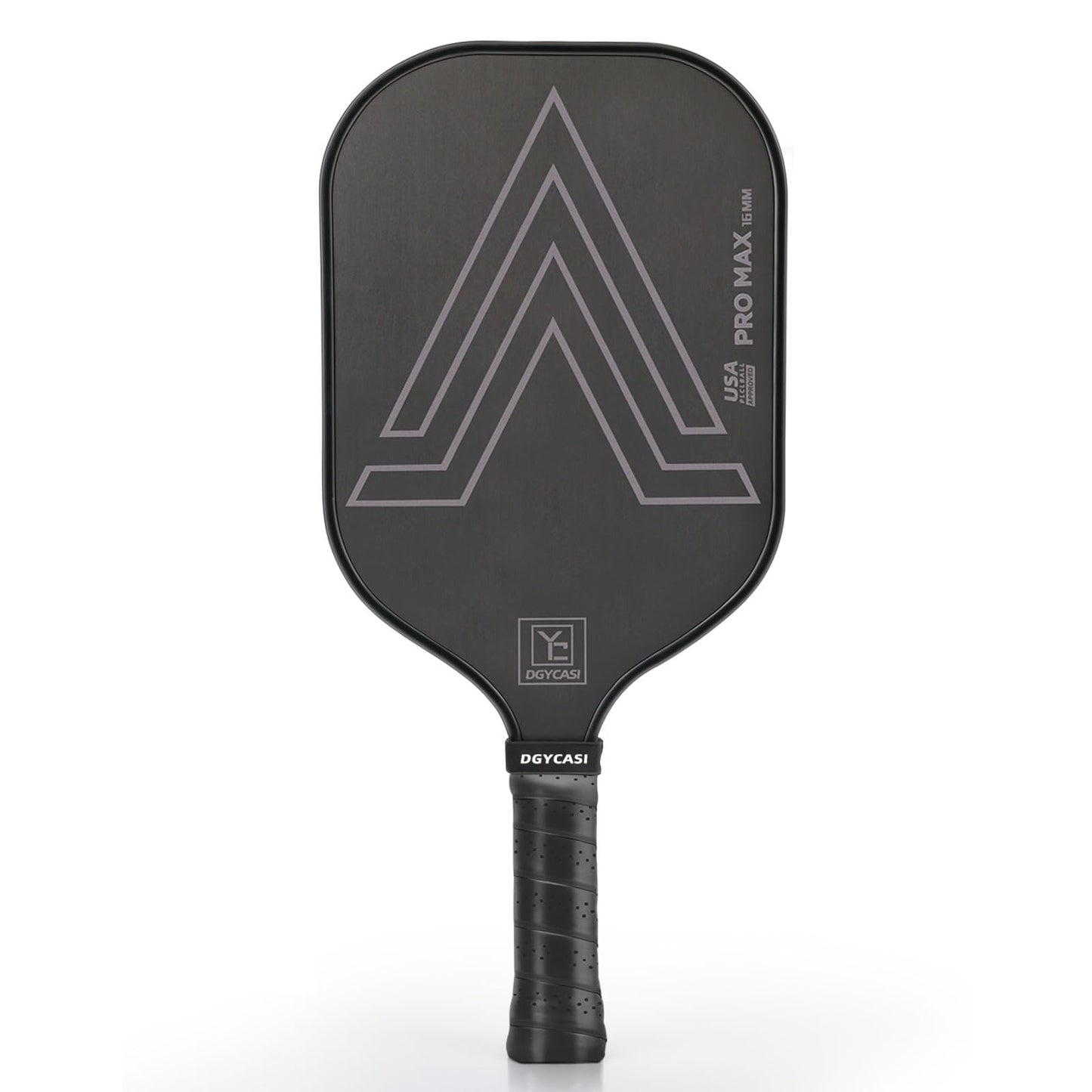 YC DGYCASI 16mm Pickleball Paddles Professional, 2025 USAPA Approved, Carbon Fiber Surface (CFS), Polypropylene Lightweight Honeycomb Core, with Cover Case Black