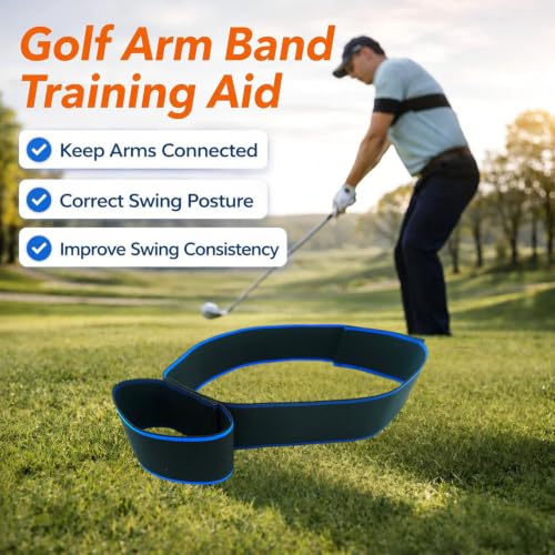 Golf Swing Trainer Arm Band Fixes Flying Elbow & Chicken Wing Adjustable Nylon