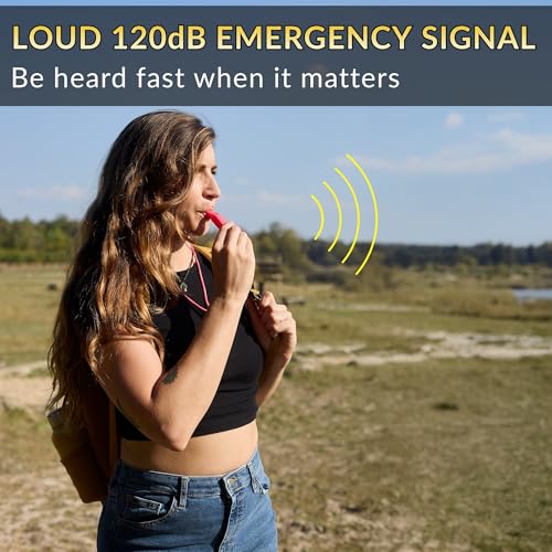 LuxoGear Pink Whistle (2-Pack) 120dB Loud Safety & Emergency with