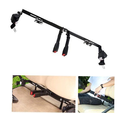 Dr.Acces Universal 2 Passenger Retractable Seat Belts and Bracket Kit for Club Car,EZGO Yamaha etc. Golf Cart