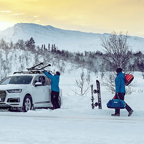 Rooftop Ski & Snowboard Rack - Slide-Out Design, Holds 6 Skis/4 Boards