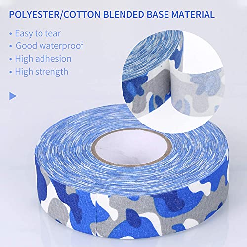 Grip Tape for Hockey Sticks - Waterproof Anti-Slip - Blue Camouflage