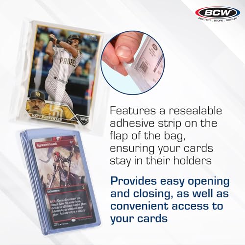 Resealable Trading Card Team Bags - 400 Count, Holds 35 Cards