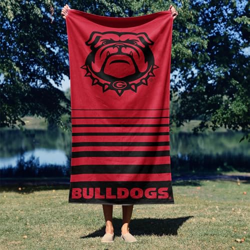 Georgia Bulldogs Jacquard Beach Towel - 36" x 72" Striped