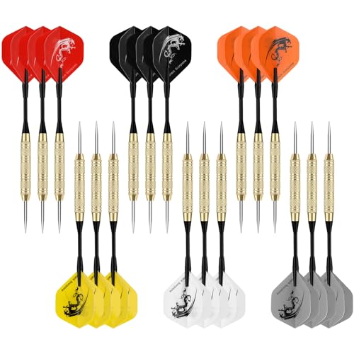 18 Pack 20G Metal Tip Darts Set - Stainless Steel Dart Set