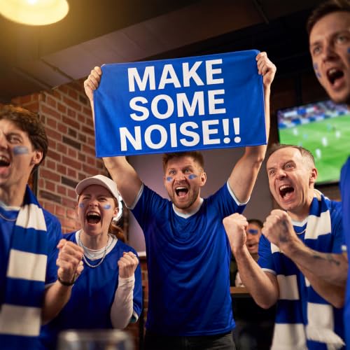 30 Pack Rally Towels - Navy Blue Make Some Noise Cheer Towels