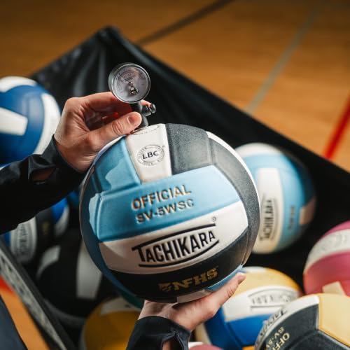 Tachikara SV5WS/C Official Indoor Volleyball - NFHS Approved, White, Size 5