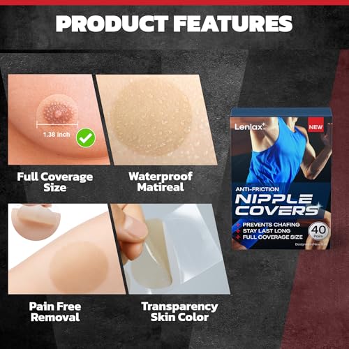 Men's Nipple Covers - Waterproof, Sweatproof Adhesive Tape