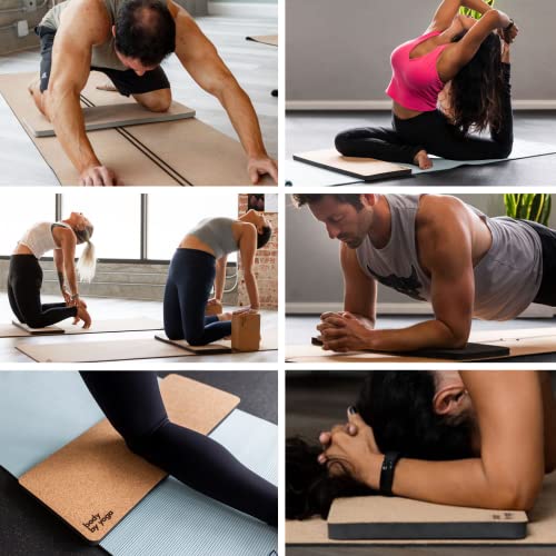 Body By Yoga Midnight Black Extra Thick Yoga Knee Pad Cushion for Support & Stability