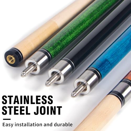 58" Canadian Maple Pool Cue Stick Set - 18, 19, 20, 21 oz