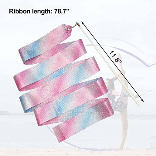 Gymnastic Ribbon Set - 2 PCS 78.7 Inch Twirling Dance Ribbons