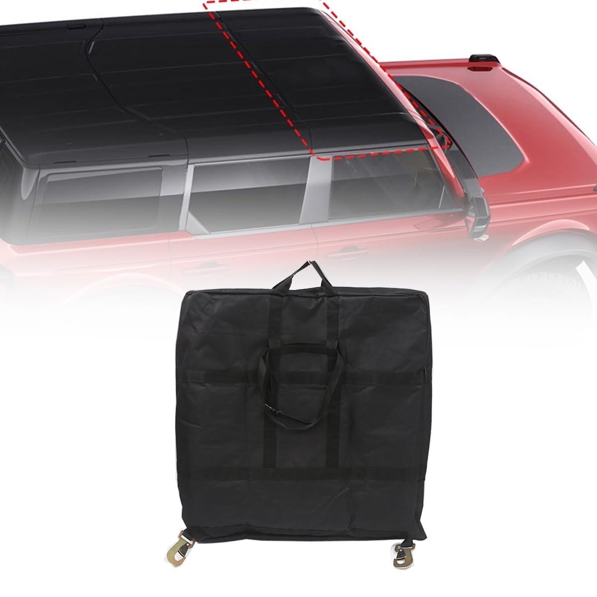 Hard Top Storage Bag Compatible with Bronco2023 2022 2021, Roof Panel Over First Row Seat fit Bronco Accessories 2/4-Door, Multi-Layer, Off-Roading