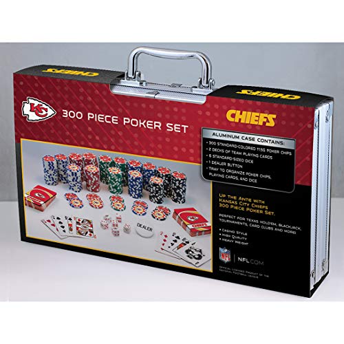Kansas City Chiefs 300-Piece Casino-Style Poker Chip Set - Team Colors