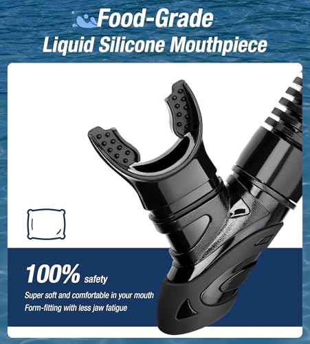 Dry Snorkel for Adults & Youth - Black | Purge Valve Design