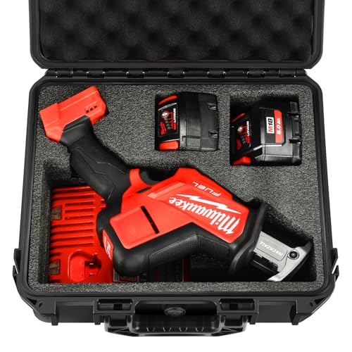 Case for Milwukee Hackzall Saw zall - Tool Bag for Milwaukee M18 Fuel Cordless One-Hand Sawzall Reciprocating Saw Kit, Waterproof Box for Milwaukee Hackzall 2719-20/2625-20/Battery Charger (Case Only)