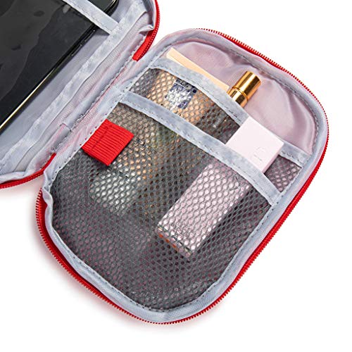 Compact Empty First Aid Bag with Section Dividers - 7x5 inch