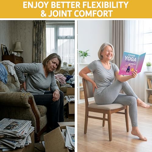 Chair Yoga Book for Seniors - 30 Poses with Video Guide