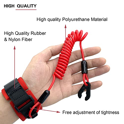 Boat Emergency Stop Switch Lanyard for Yamaha Jet Ski & WaveRunner - 50 Inch Safety Cord Replacement