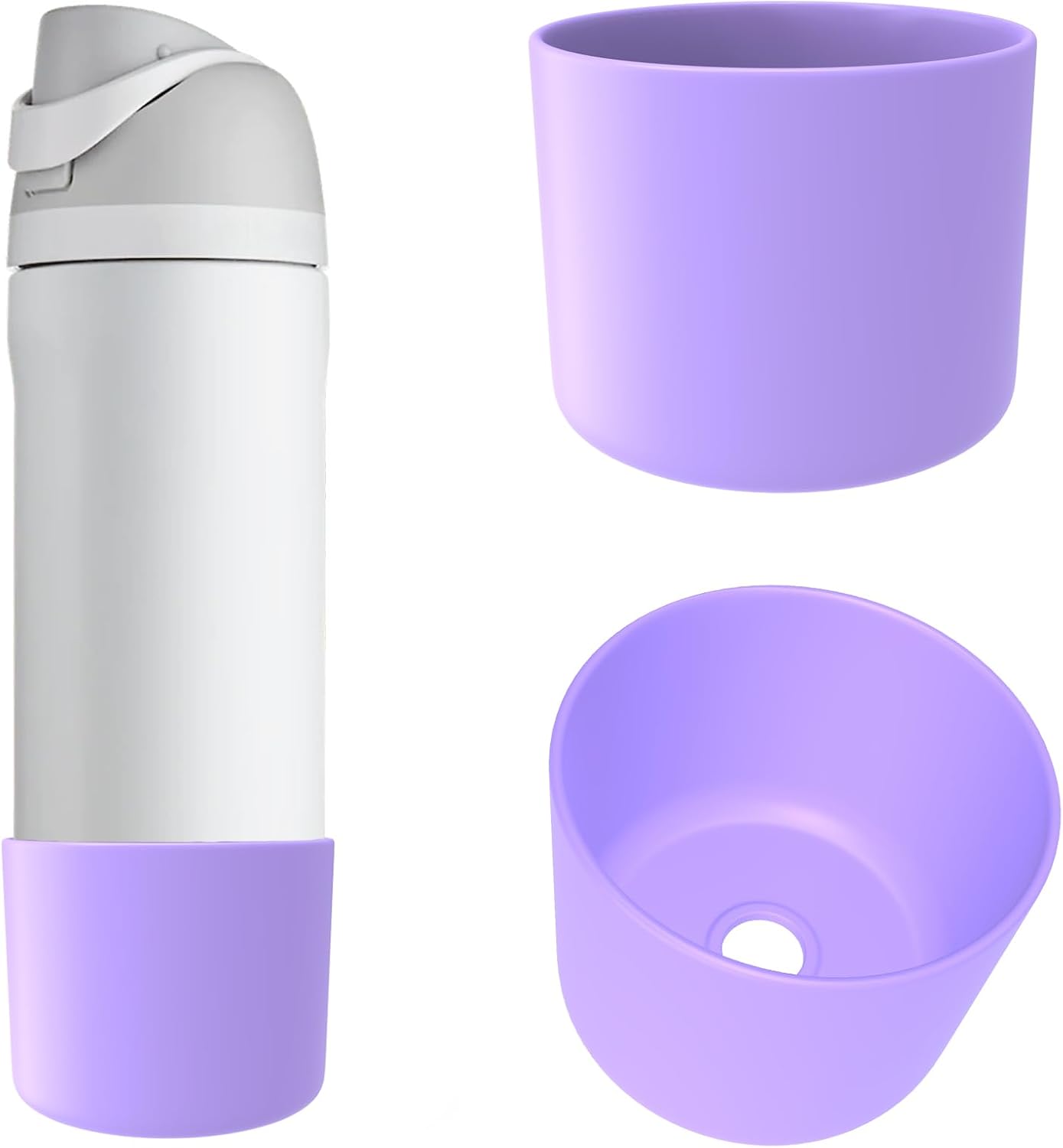 Owala Silicone Boot - Anti-Slip Protective Sleeve for 32oz Water Bottles | Purple (2-Pack)
