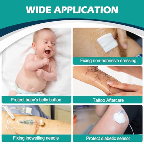 Transparent Waterproof Film Dressing - 2.375" x 2.75" Adhesive Bandages (20 Pk)