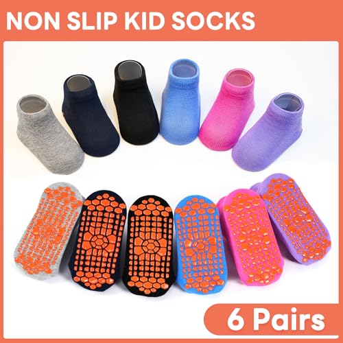 SkiBeaut Kid Trampolines Socks Ankle Grips Non Slip Child for Boys