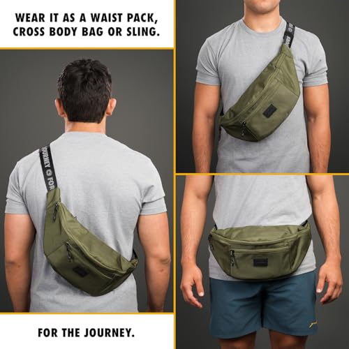 Gold BJJ Goshi Waist Pack Black - Fanny & Crossbody Bag for No-Gi Training