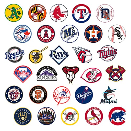 100 Pcs Waterproof Baseball Stickers for Hydro Flask & Decor