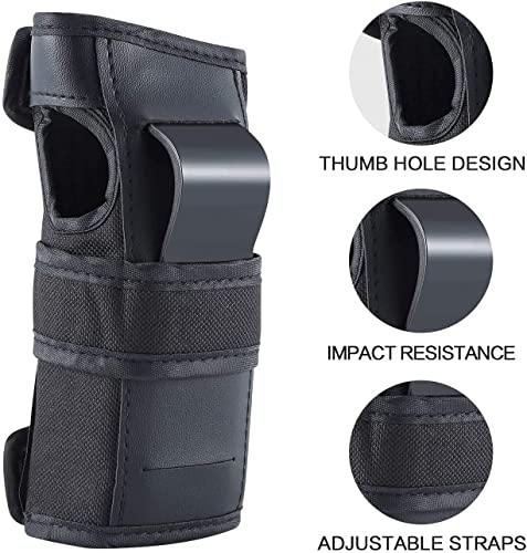 Knee Pads, Elbow Pads & Wrist Guards Set - Black Large