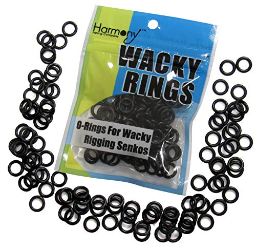 O-Rings for Wacky Rigging Senkos & Worms - 100 Pack Black 4-5”