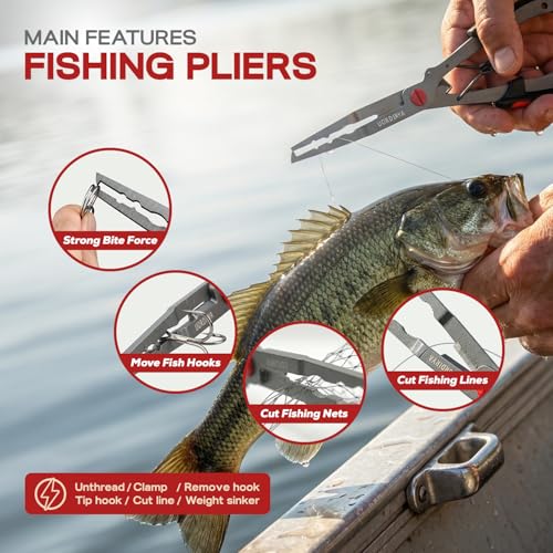 Multi-Function Fishing Pliers - 8.4 Inch Stainless Steel Tool